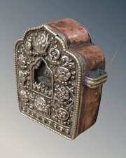 Buddhist Ghau Travelling Shrine Prayer Box Nepal T