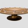 Beautiful Gothic Brass & Agate Charger Dish