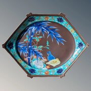 Beautiful Japanese Fukagawa Bamboo Birds Porcelain