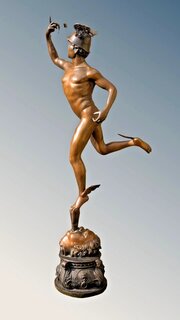 Bronze Statue Of Flying Mercury After Giambologna