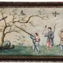 Chinese Watercolour on Silk Hunting Birds 19th Cen