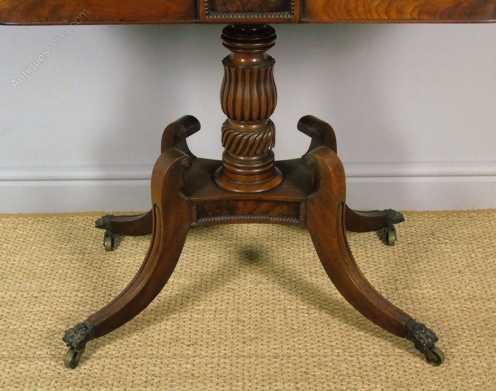 Elegant Regency Mahogany Side / Tea Table Antiques Atlas