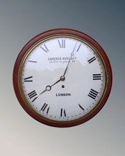 Good 19th Century Mahogany Fusee Wall Clock / Stat