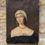 Good Oil Painting on Canvas Girl Early 19th Centur