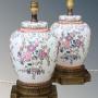 Good Pair of Samson Chinese Famille Rose Lamps