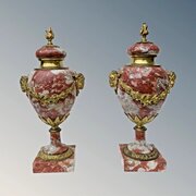 Impressive Pair Of 19th Century Marble & Bronze Cassoulettes