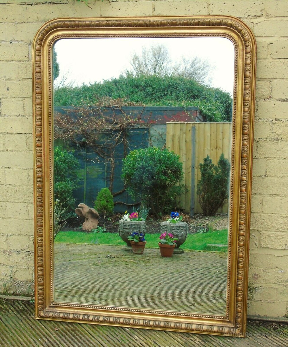 Antiques Atlas Large Antique French Gilt Arched Mirror