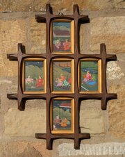 Mughal School Original Gouache Painting Courtly Lovers Datin