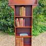 Neat Antique Inlaid Mahogany Bookcase