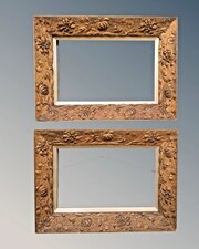 Pair Antique Arts And Crafts Gilt Picture Frames