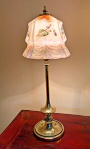 Pretty Antique Brass Table Lamp