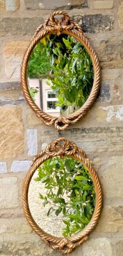 Pretty Pair Regency Mirrors Rope Twist 
