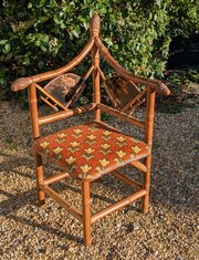 Rare Shoolbred Aesthetic Bamboo Armchair