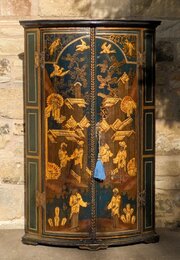 Regency Period Chinoiserie Corner Cupboard
