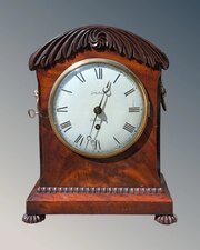 Share 19thc Mahogany Bracket Clock Fusee Movement