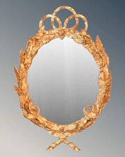 Stunning 19th Century Gilt Wood Oval Mirror