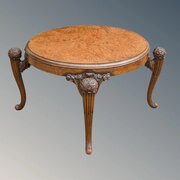 Superb French Carved Walnut Coffee Table