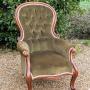 Victorian Mahogany Spoonback Armchair