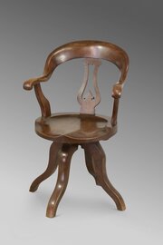 Bergere Swivel Chair In Oak C1900