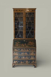 Chinoiserie Bureau Bookcase, C1900