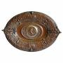 Dish Bowl Oval Copper Brass Plaque Diana 19th C