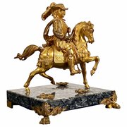 Equestrian Gilt Bronze Ormolu Statuette Circa 1760
