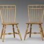Pair of American square back side chairs c1920