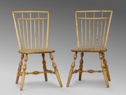 Pair Of American Square Back Side Chairs C1920