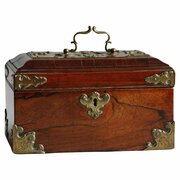 Tea Caddy George II Brass Padouk English C1760