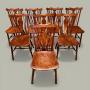Windsor Comb Back Side Chairs, Set Of 8, In Fruitw