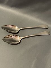 Pair Of Late Georgian Silver Table Spoons 1814