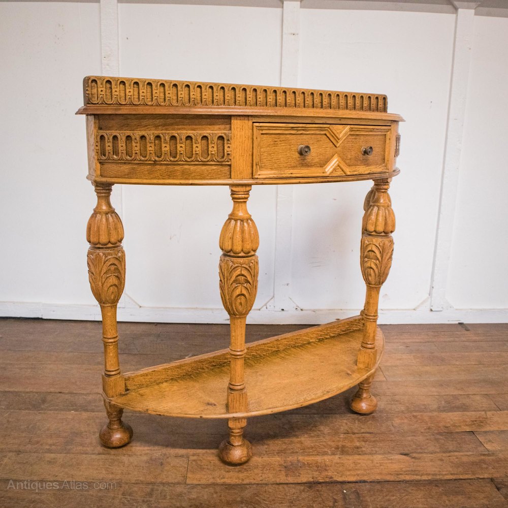 Carved Oak Console Table Antiques Atlas