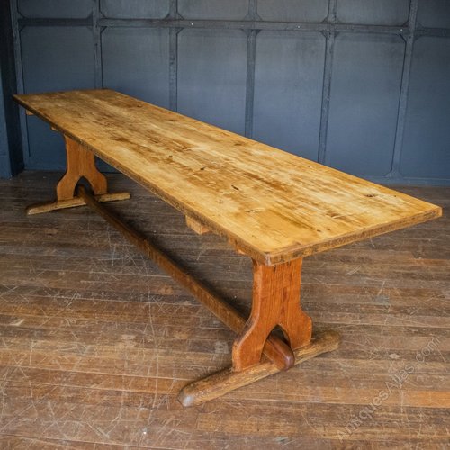 Long Pine Dining Table Antiques Atlas