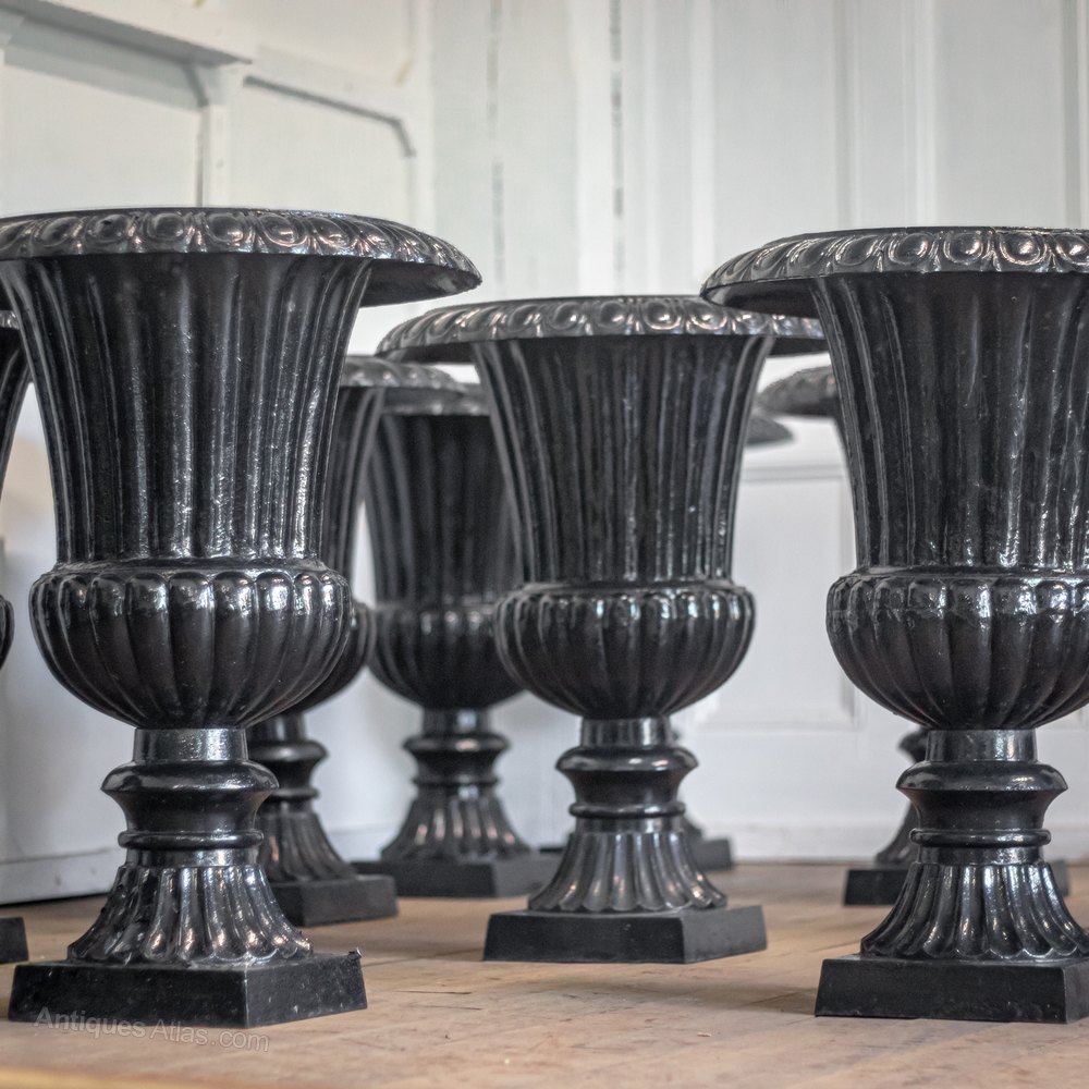Antiques Atlas Pair Of Cast Iron Urns