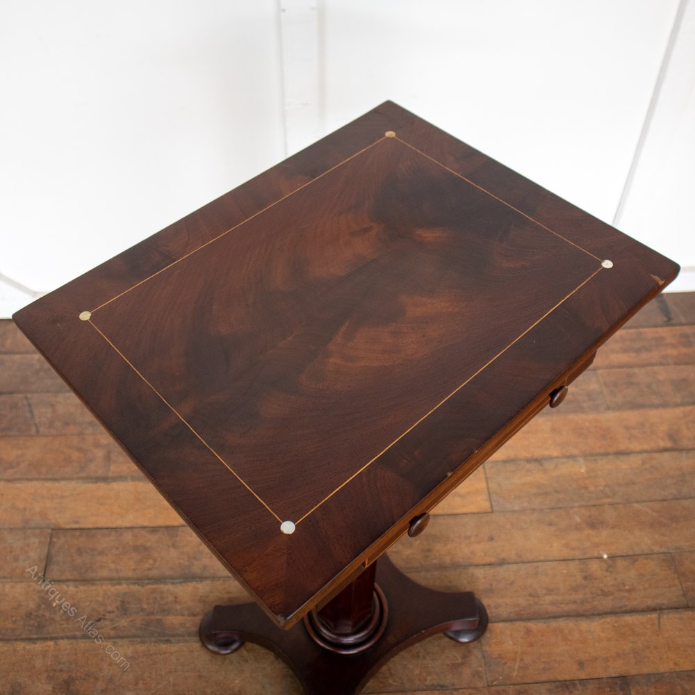 Regency Mahogany Inlaid Side Table Antiques Atlas