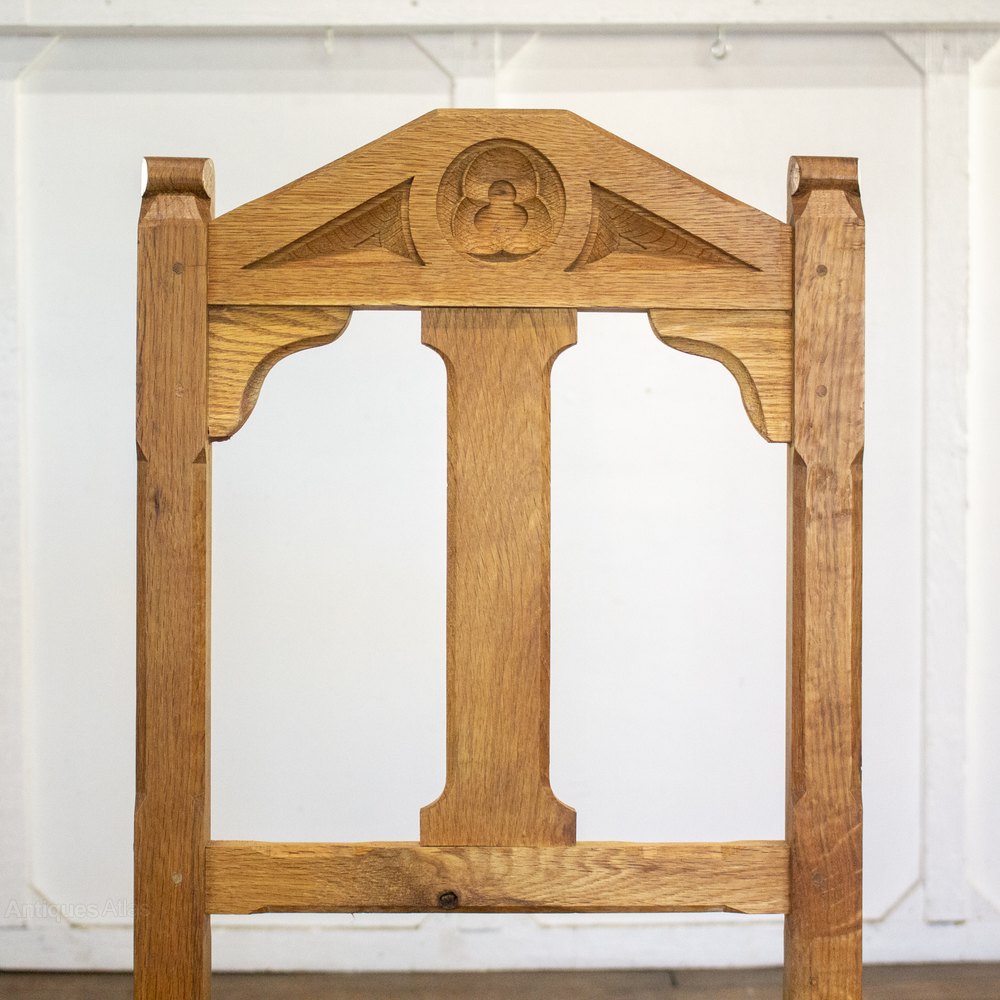 Set Of 4 Oak Worcester Cathedral Chairs Antiques Atlas