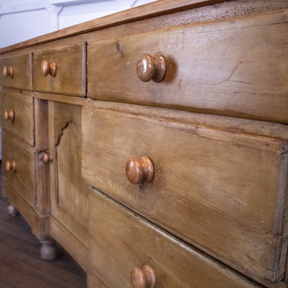 Victorian Pine Sideboard With Graduated Drawers Antiques Atlas