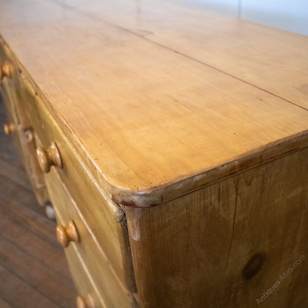 Victorian Pine Sideboard With Graduated Drawers Antiques Atlas