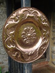 Large Arts  Crafts copper char