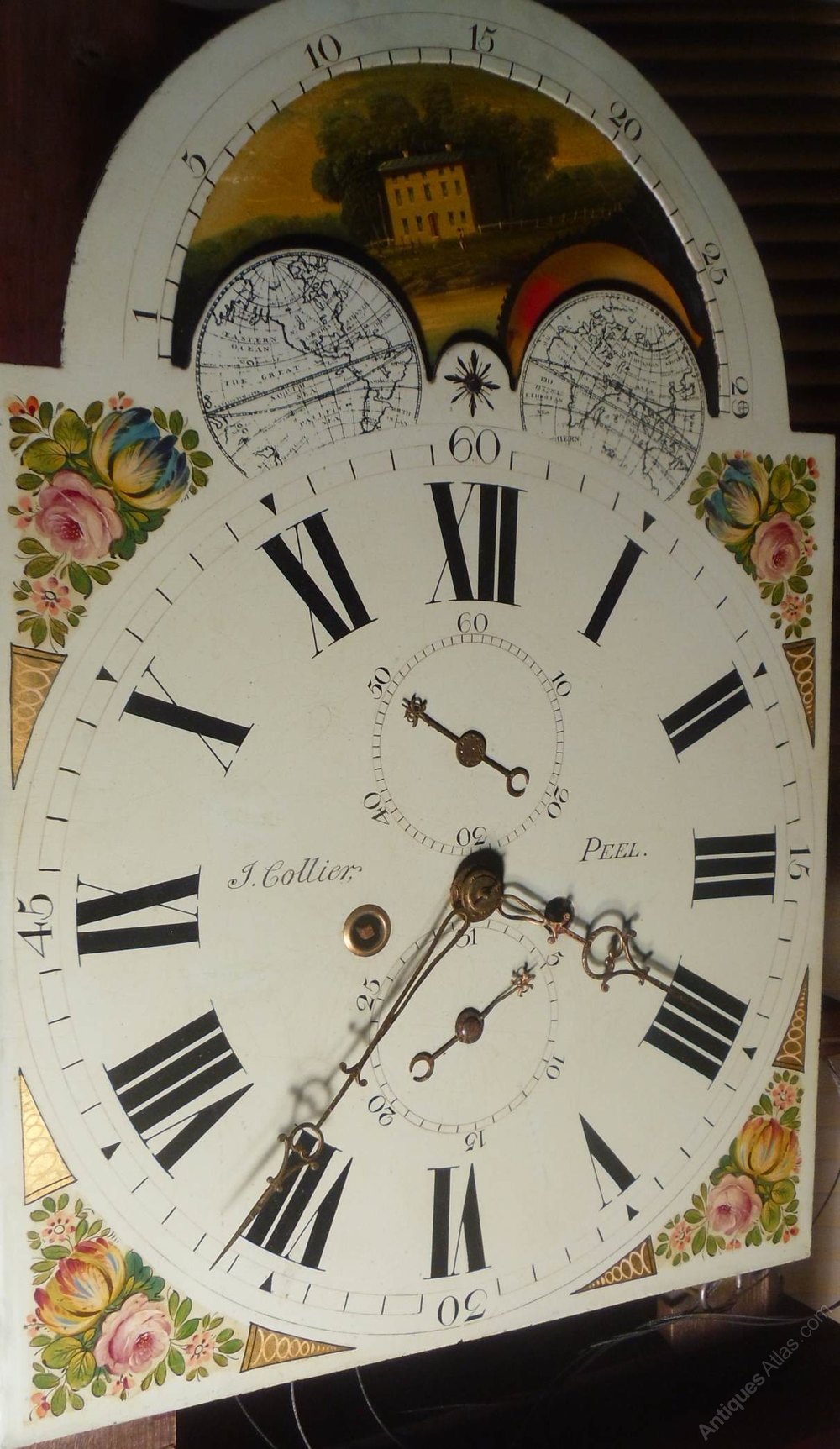 Antiques Atlas ANTIQUE MOON DIAL LONGCASE / GRANDFATHER CLOCK