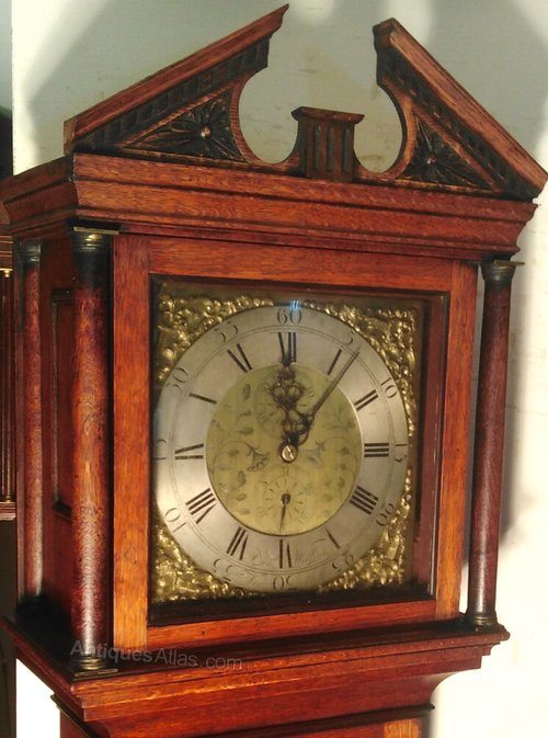 Antiques Atlas ANTIQUE LIGHT OAK LONGCASE / GRANDFATHER CLOCK