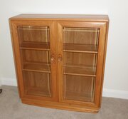 Ercol Windsor Glazed Cabinet / Bookcase  Model 818