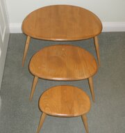 Nest Of Ercol ‘Pebble’ Coffee Tables -Light Finish