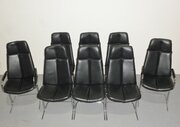 Pieff Eleganza Black Leather High Back Chairs