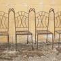 Vintage Wrought Iron Garden Dining Chairs