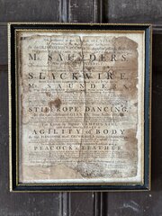 18th C Handbill - Slack Wire And Tightrope 