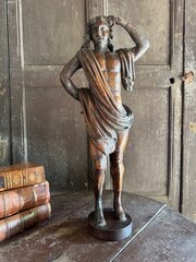 18th Century Carved Oak Classical Figure 