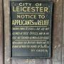 Original Poor Relief Hand Painted Wooden Sign C. 