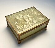 A Chinese Carved Jade Jewellery Box C1920