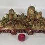 A large Chinese soapstone hand carved landscape 